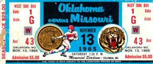 1965_College_Football_Oklahoma vs. Missouri_Memorial Stadium_Columbia_Row One